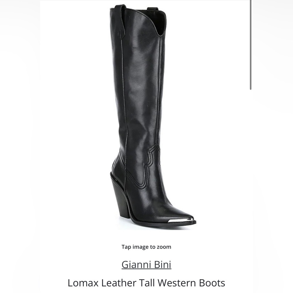 Size 10 Gianni Bini Black western tall boots
